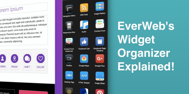EverWeb's Widget Organizer Explained