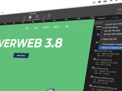 EverWeb 3.8 New UI Mass Mailing and More