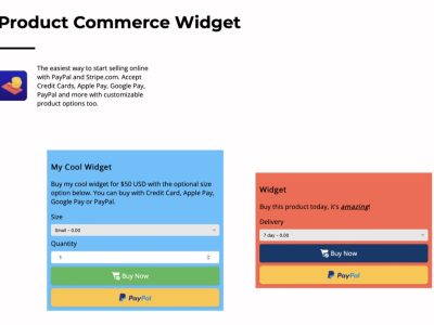 EverWeb Garden's Product Commerce Widget