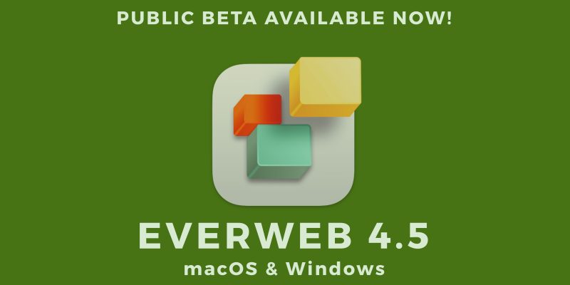 EverWeb 4.5 Public Beta Now Available