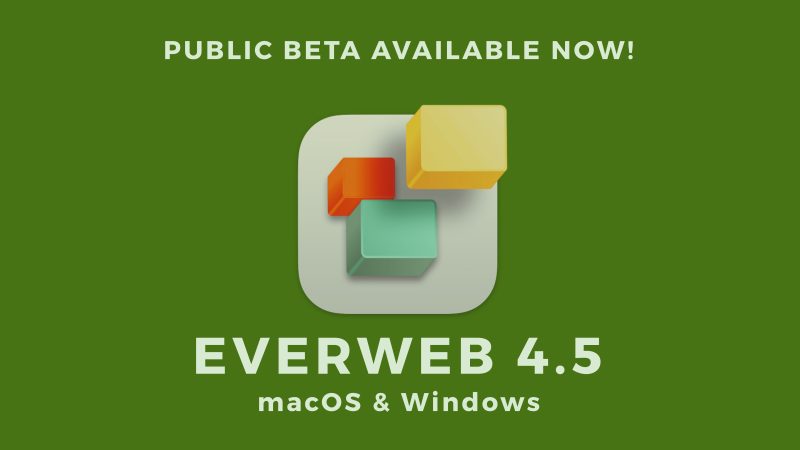 EverWeb 4.5 Public Beta Now Available